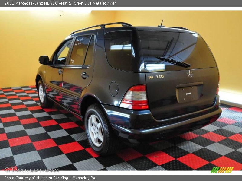 Orion Blue Metallic / Ash 2001 Mercedes-Benz ML 320 4Matic