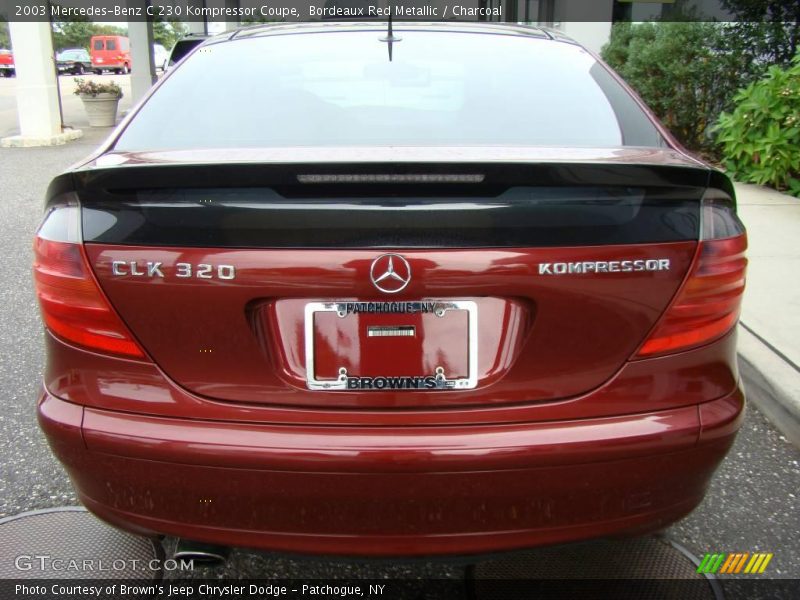 Bordeaux Red Metallic / Charcoal 2003 Mercedes-Benz C 230 Kompressor Coupe