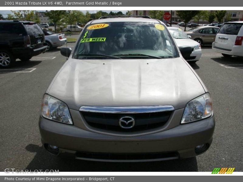 Parchment Gold Metallic / Beige 2001 Mazda Tribute LX V6 4WD