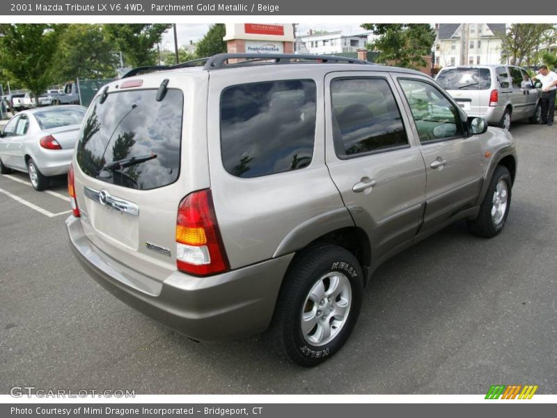 Parchment Gold Metallic / Beige 2001 Mazda Tribute LX V6 4WD