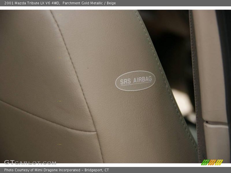 Parchment Gold Metallic / Beige 2001 Mazda Tribute LX V6 4WD