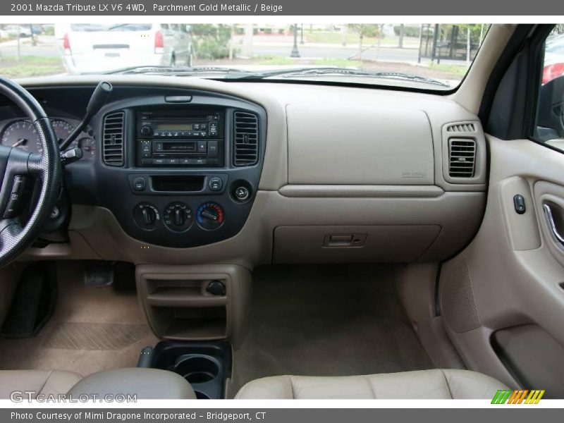 Parchment Gold Metallic / Beige 2001 Mazda Tribute LX V6 4WD