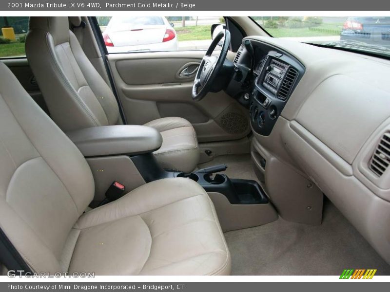 Parchment Gold Metallic / Beige 2001 Mazda Tribute LX V6 4WD