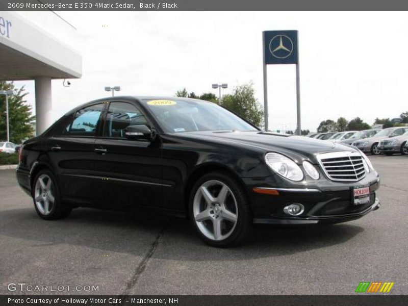 Black / Black 2009 Mercedes-Benz E 350 4Matic Sedan