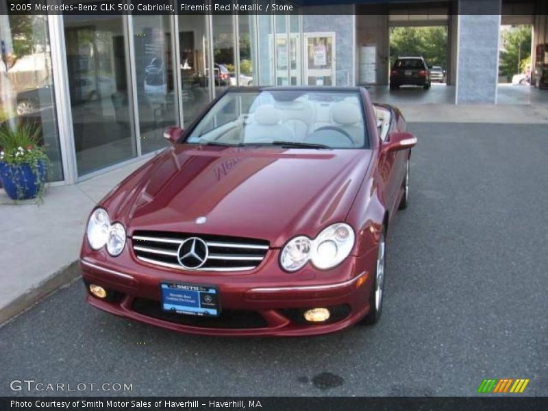 Firemist Red Metallic / Stone 2005 Mercedes-Benz CLK 500 Cabriolet