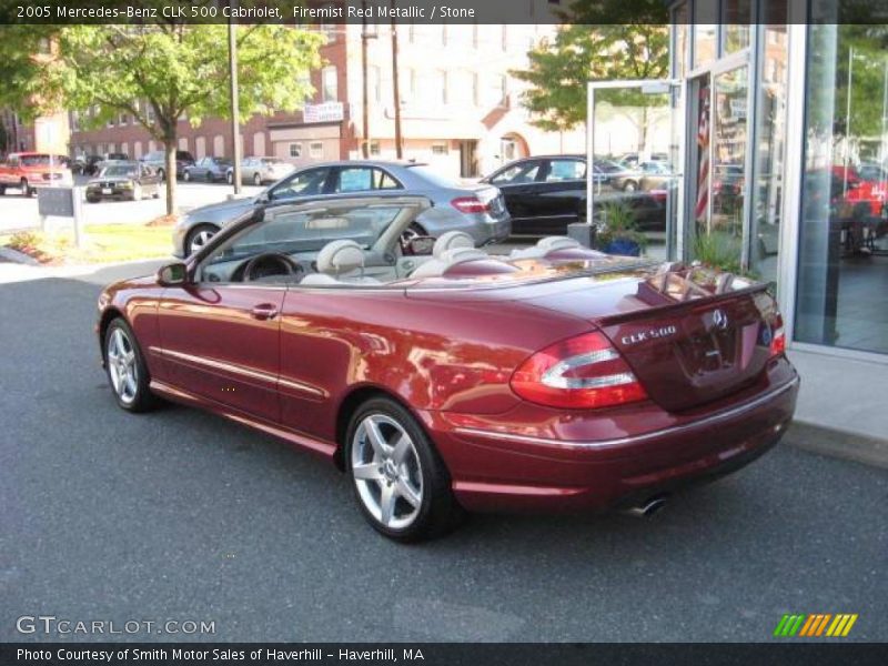 Firemist Red Metallic / Stone 2005 Mercedes-Benz CLK 500 Cabriolet