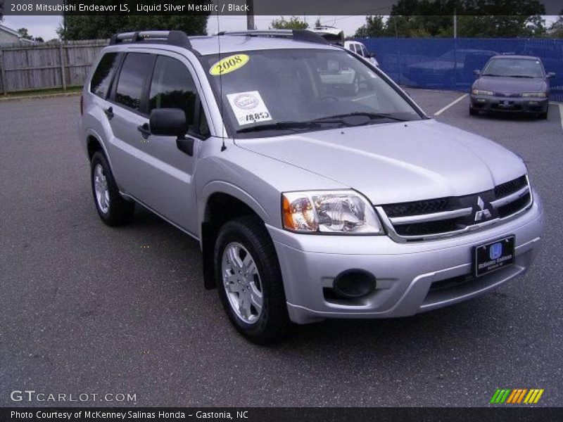 Liquid Silver Metallic / Black 2008 Mitsubishi Endeavor LS