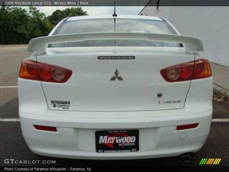 Wicked White / Black 2008 Mitsubishi Lancer GTS