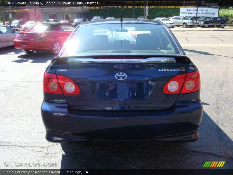 Indigo Ink Pearl / Dark Charcoal 2007 Toyota Corolla S