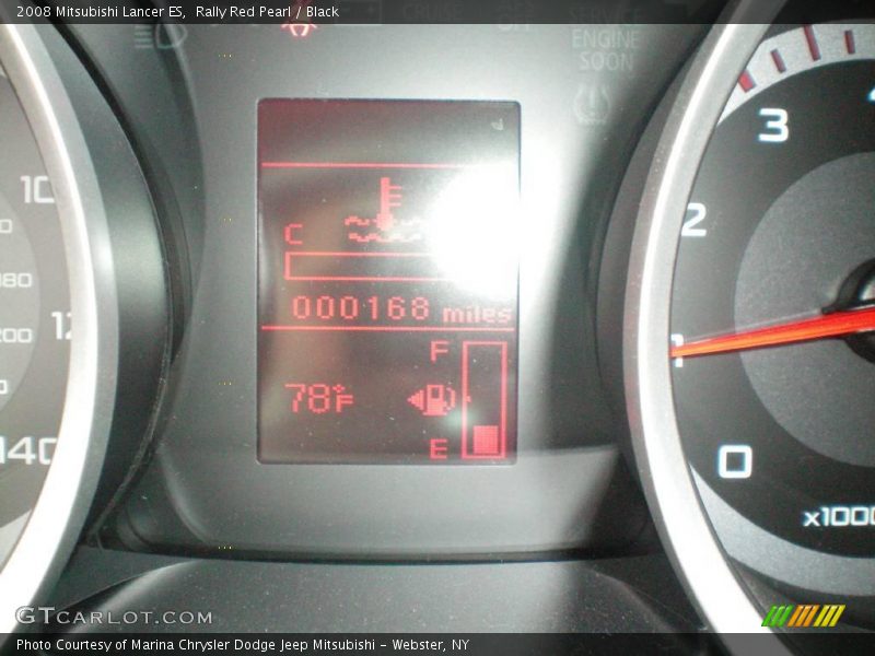 Rally Red Pearl / Black 2008 Mitsubishi Lancer ES