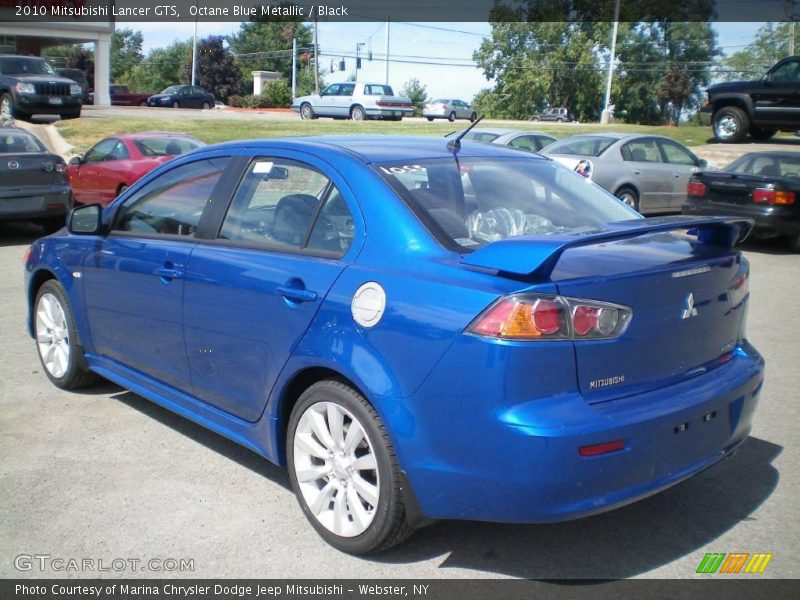 Octane Blue Metallic / Black 2010 Mitsubishi Lancer GTS