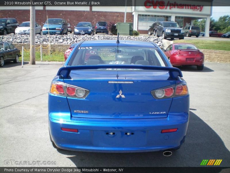 Octane Blue Metallic / Black 2010 Mitsubishi Lancer GTS