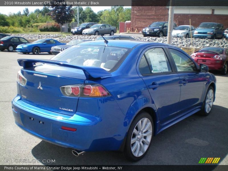 Octane Blue Metallic / Black 2010 Mitsubishi Lancer GTS
