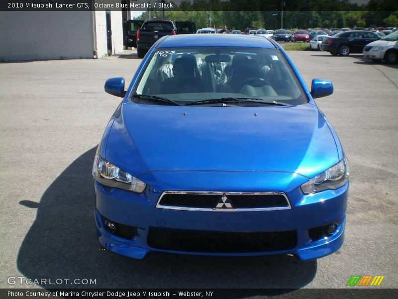 Octane Blue Metallic / Black 2010 Mitsubishi Lancer GTS