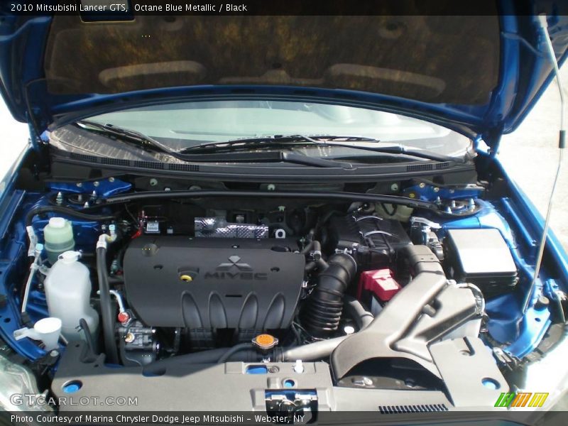 Octane Blue Metallic / Black 2010 Mitsubishi Lancer GTS