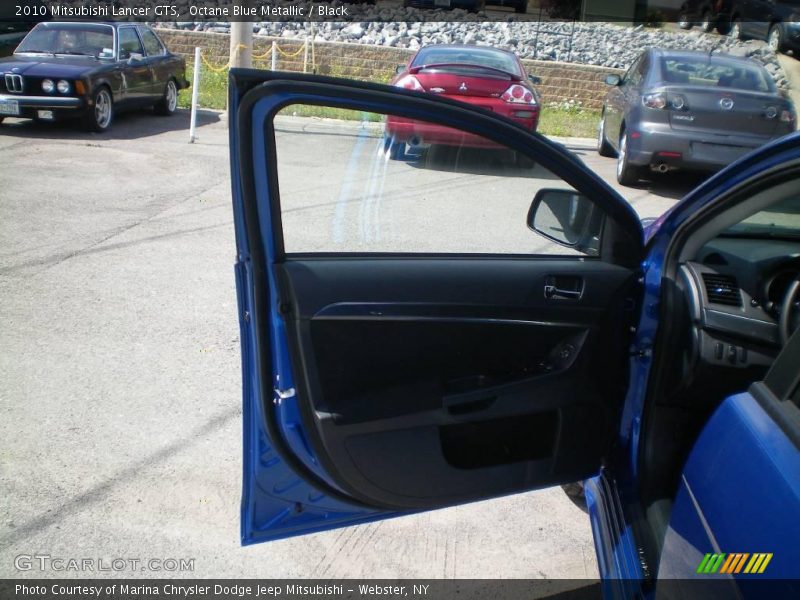 Octane Blue Metallic / Black 2010 Mitsubishi Lancer GTS