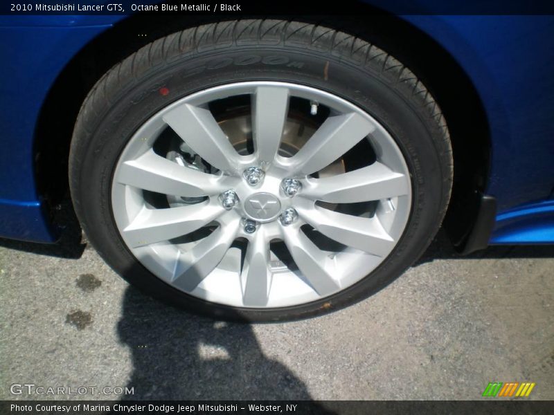 Octane Blue Metallic / Black 2010 Mitsubishi Lancer GTS