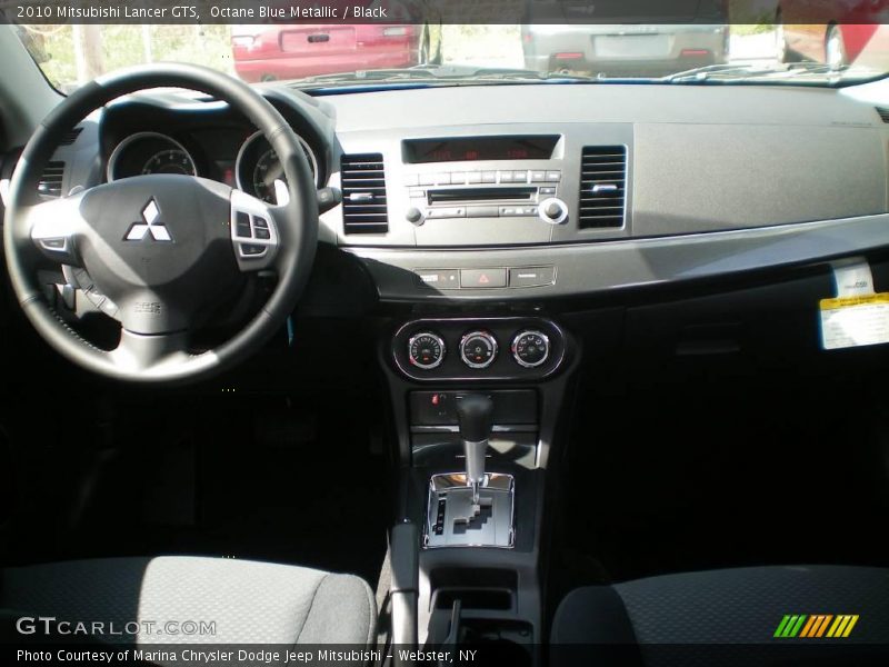 Octane Blue Metallic / Black 2010 Mitsubishi Lancer GTS