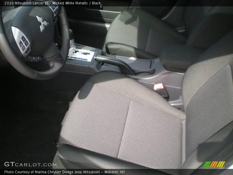 Wicked White Metallic / Black 2010 Mitsubishi Lancer ES