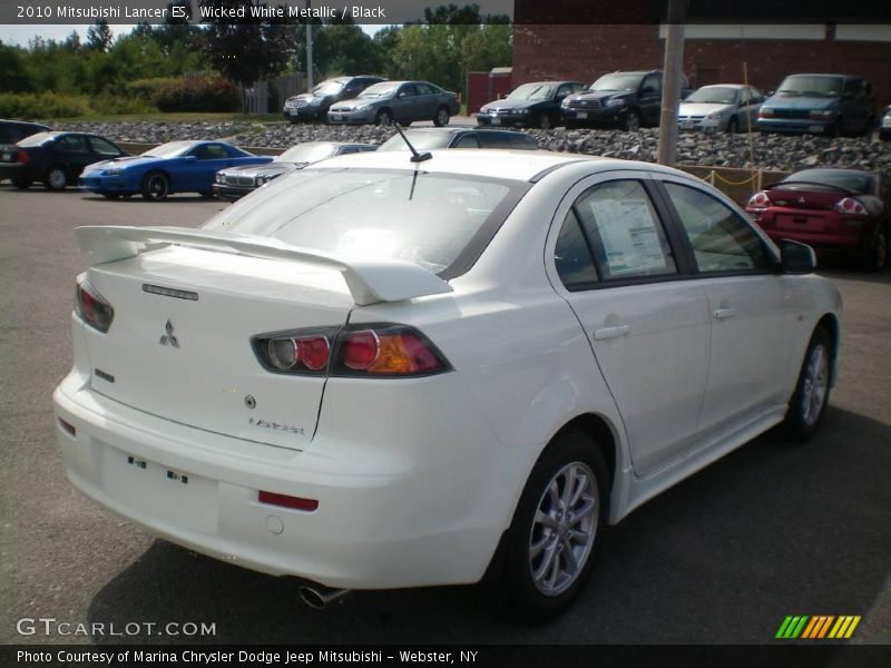 Wicked White Metallic / Black 2010 Mitsubishi Lancer ES