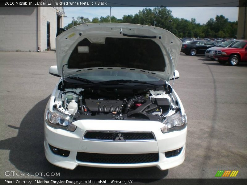 Wicked White Metallic / Black 2010 Mitsubishi Lancer ES