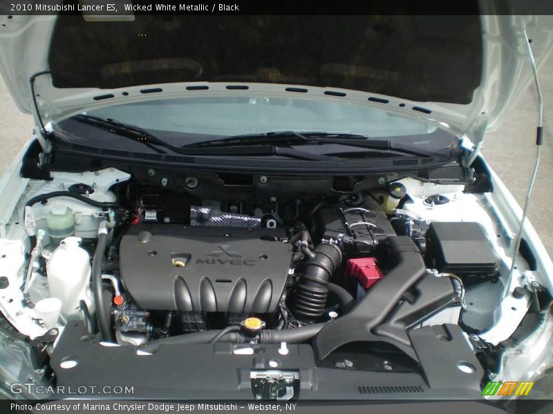 Wicked White Metallic / Black 2010 Mitsubishi Lancer ES