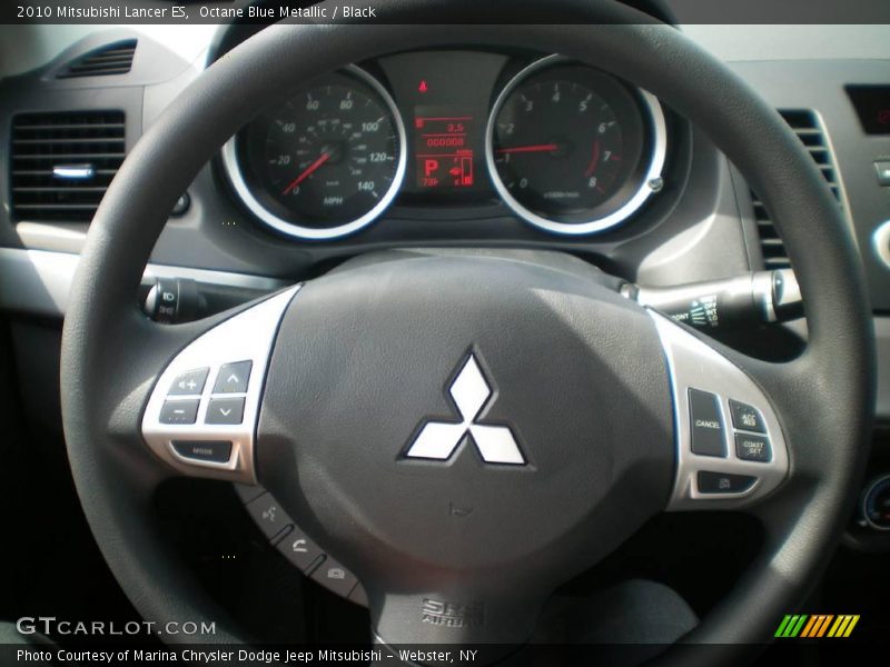Octane Blue Metallic / Black 2010 Mitsubishi Lancer ES