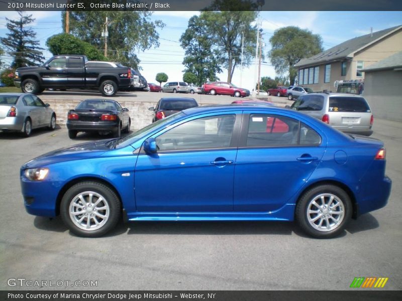 Octane Blue Metallic / Black 2010 Mitsubishi Lancer ES