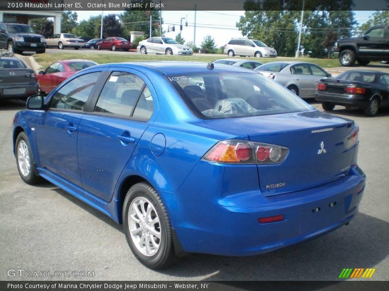 Octane Blue Metallic / Black 2010 Mitsubishi Lancer ES
