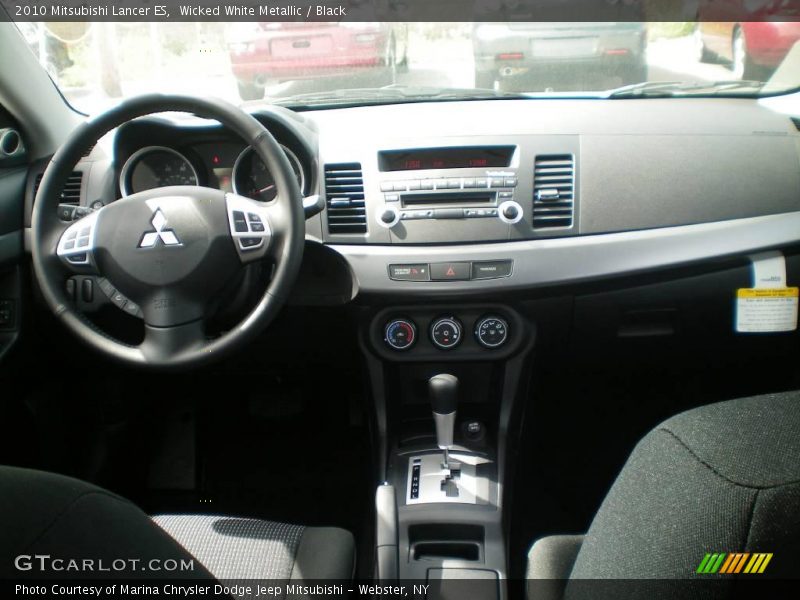 Wicked White Metallic / Black 2010 Mitsubishi Lancer ES
