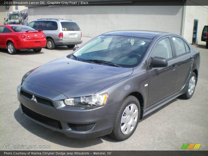 Graphite Gray Pearl / Black 2010 Mitsubishi Lancer DE