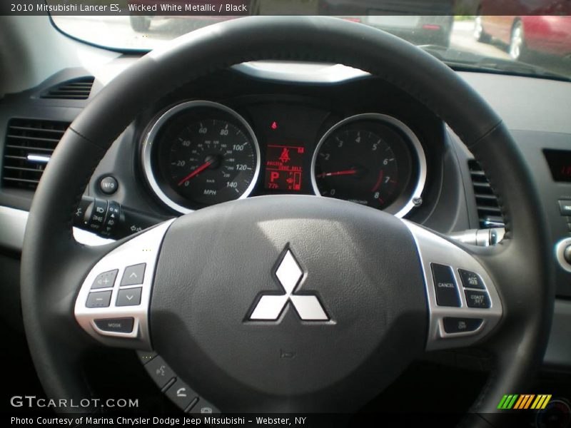 Wicked White Metallic / Black 2010 Mitsubishi Lancer ES