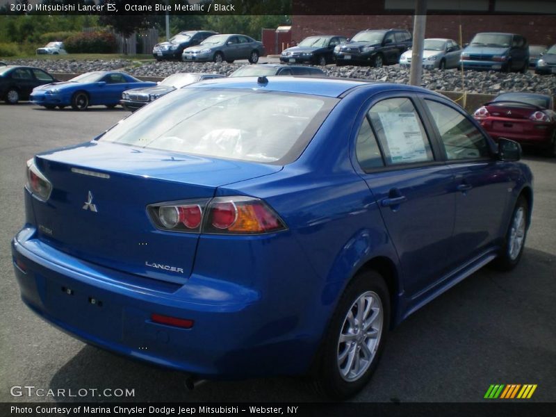 Octane Blue Metallic / Black 2010 Mitsubishi Lancer ES