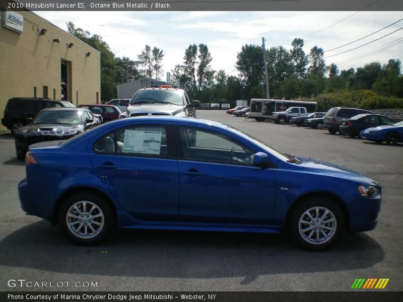 Octane Blue Metallic / Black 2010 Mitsubishi Lancer ES
