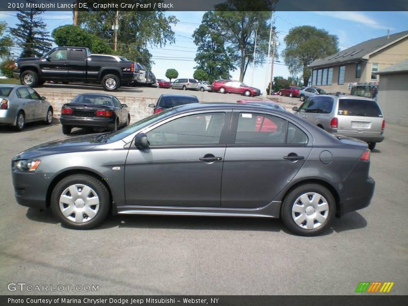 Graphite Gray Pearl / Black 2010 Mitsubishi Lancer DE