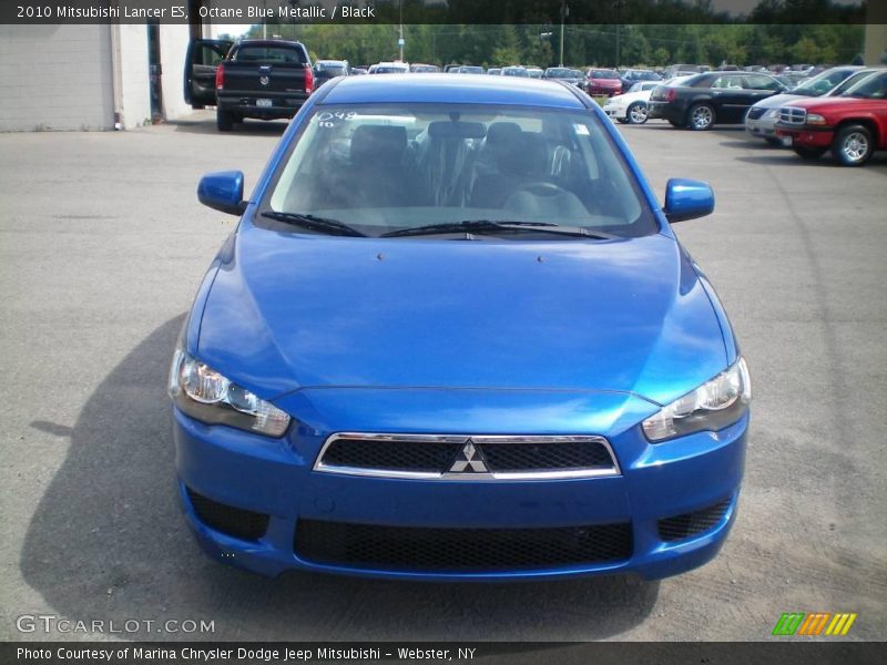 Octane Blue Metallic / Black 2010 Mitsubishi Lancer ES