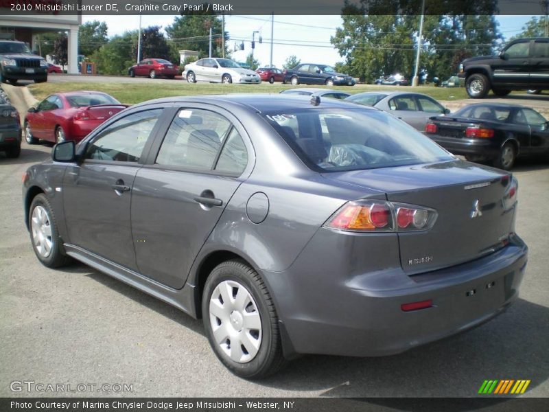 Graphite Gray Pearl / Black 2010 Mitsubishi Lancer DE