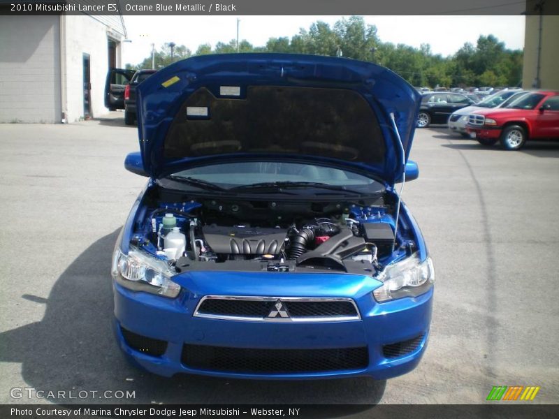 Octane Blue Metallic / Black 2010 Mitsubishi Lancer ES