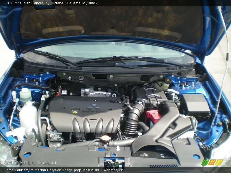 Octane Blue Metallic / Black 2010 Mitsubishi Lancer ES