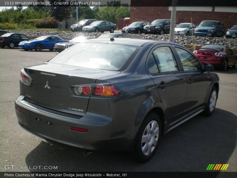 Graphite Gray Pearl / Black 2010 Mitsubishi Lancer DE