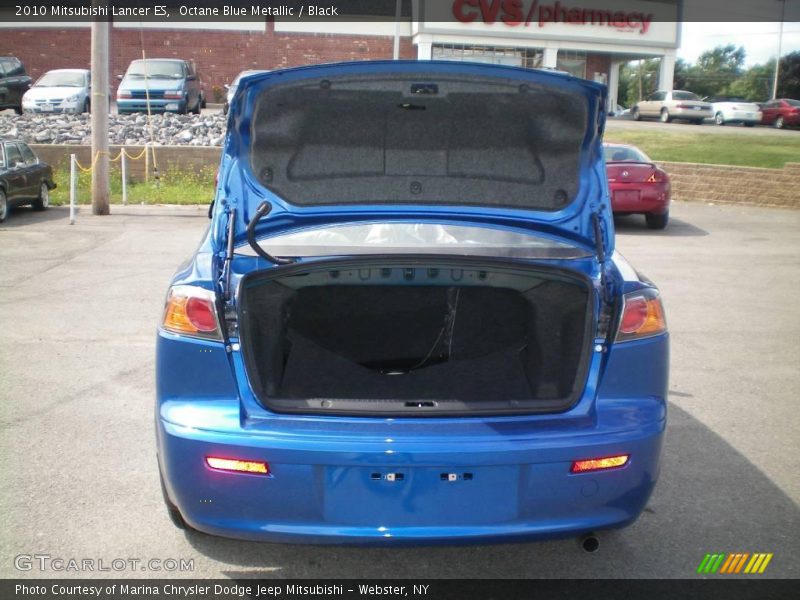 Octane Blue Metallic / Black 2010 Mitsubishi Lancer ES