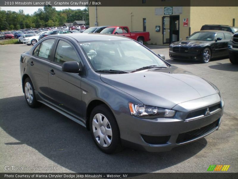 Graphite Gray Pearl / Black 2010 Mitsubishi Lancer DE
