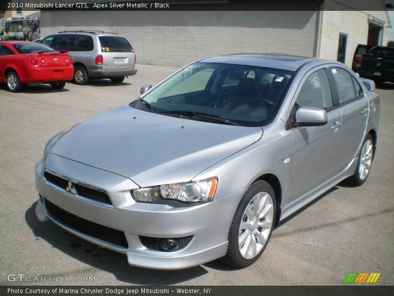 Apex Silver Metallic / Black 2010 Mitsubishi Lancer GTS