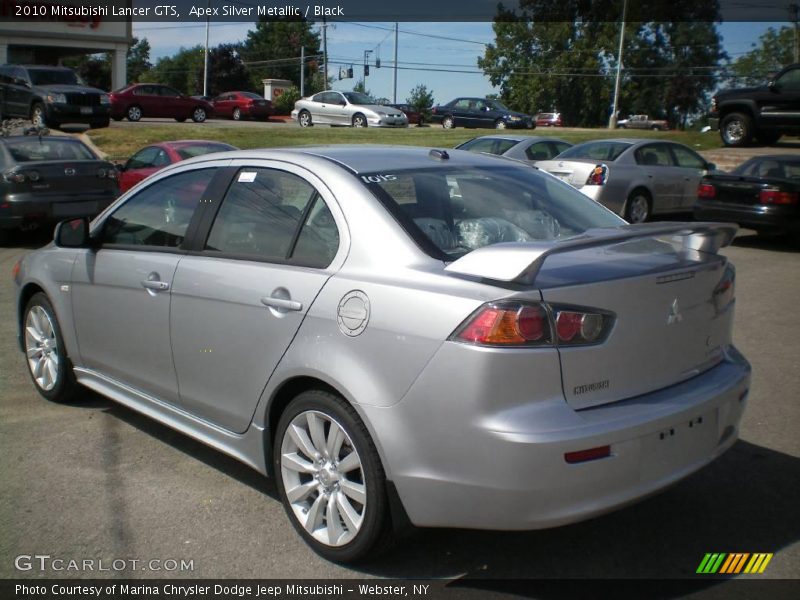 Apex Silver Metallic / Black 2010 Mitsubishi Lancer GTS
