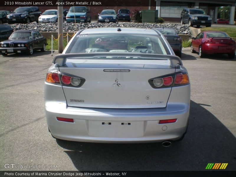 Apex Silver Metallic / Black 2010 Mitsubishi Lancer GTS