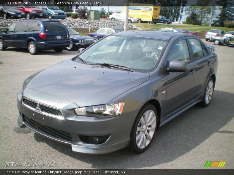 Graphite Gray Pearl / Black 2010 Mitsubishi Lancer GTS