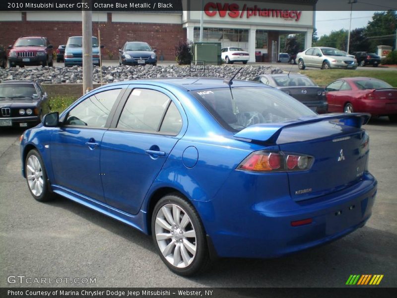 Octane Blue Metallic / Black 2010 Mitsubishi Lancer GTS