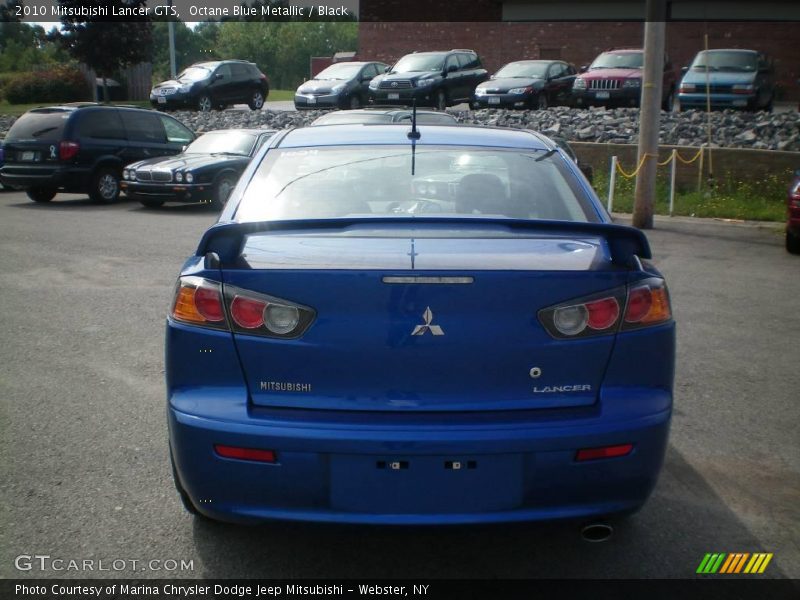 Octane Blue Metallic / Black 2010 Mitsubishi Lancer GTS