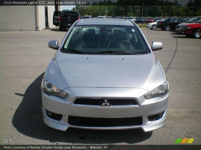 Apex Silver Metallic / Black 2010 Mitsubishi Lancer GTS