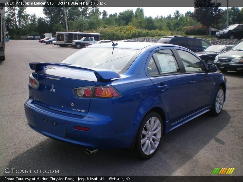 Octane Blue Metallic / Black 2010 Mitsubishi Lancer GTS